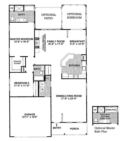 Floor Plan Newport Model Home heritage bay, barnegat
