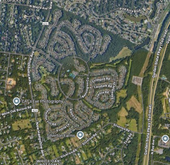Greenbriar Woodlands-Toms River Map